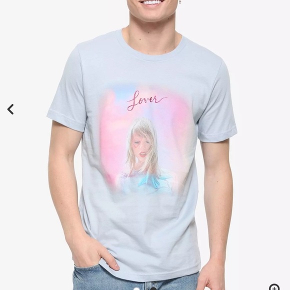 Taylor Swift Lover Taylor Face T-Shirt Top Size Small Light Blue - Picture 2 of 5
